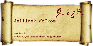 Jellinek Ákos névjegykártya