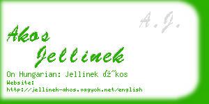 akos jellinek business card